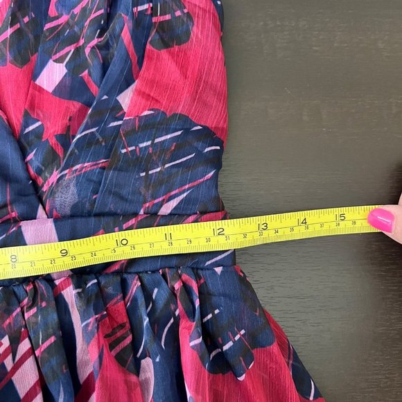 Lulu's Britannia Navy Blue Print Skater Dress XS - Picture 4 of 9